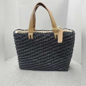 Dockers Gray and Tan Women's 100% Cornhusk Purse HandBag